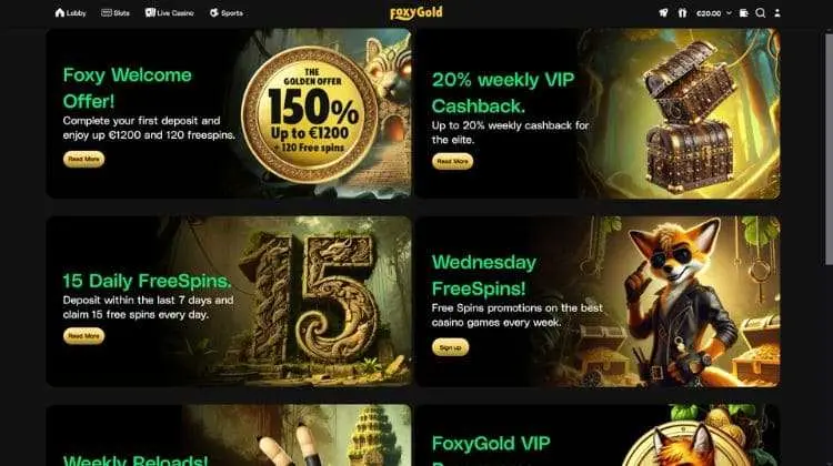 Foxygold Casino – Casino spelen met echt geld image 3